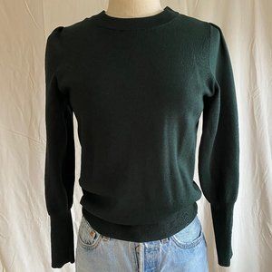 Forest green knit top